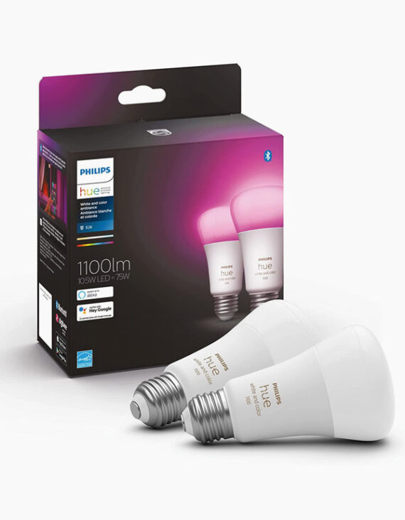 Philips Hue White & Colour Ambiance A19 Bulb, 1100 lumen