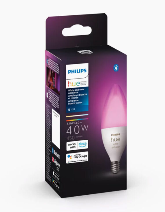 Philips Hue White & Colour Ambiance Chandelier Bulb