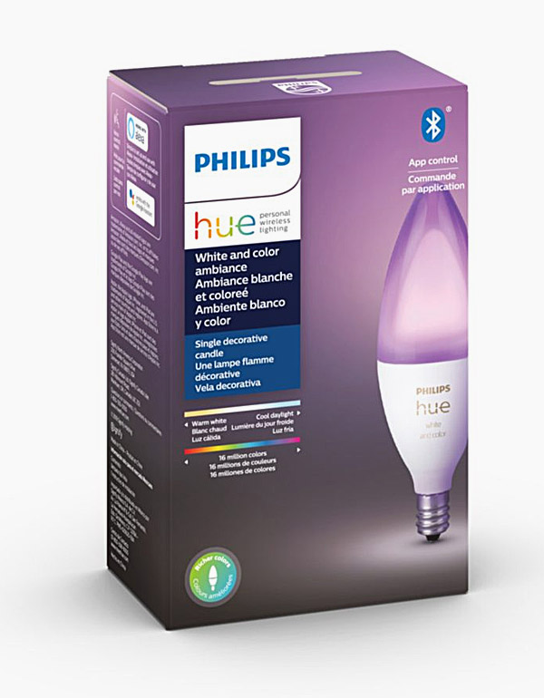 Philips Hue White & Colour Ambiance Chandelier Bulb
