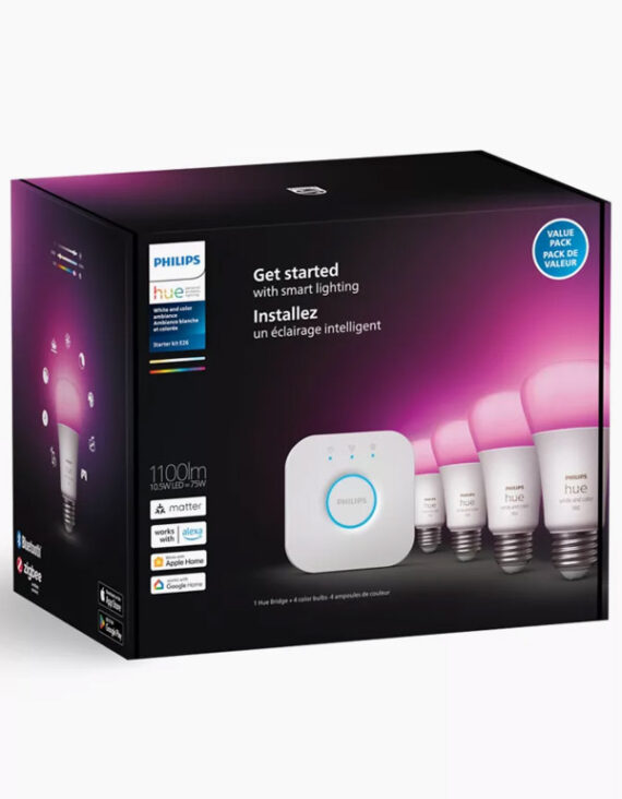 Philips Hue White and Colour Ambiance 4-Bulb Starter Kit